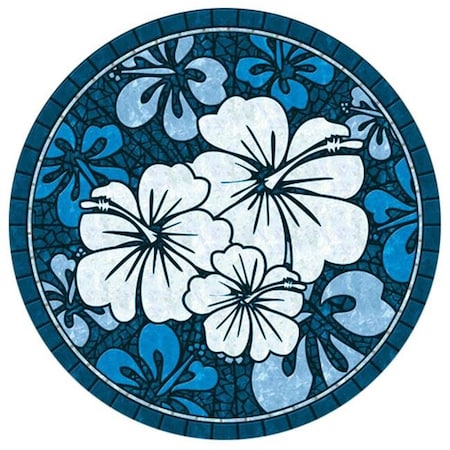 Poolmats Hawaiian Hibiscus Poolsaic -blue- 29 inches 67B00-00061 67B00-00061
